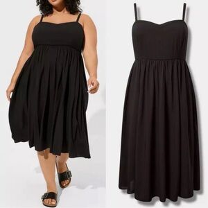 Torrid Challis Sweetheart Midi dress